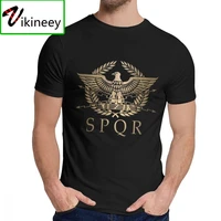 spqr roman empire standard shield tee shirt crewneck picture custom mans retro free shipping us size big size t shirt