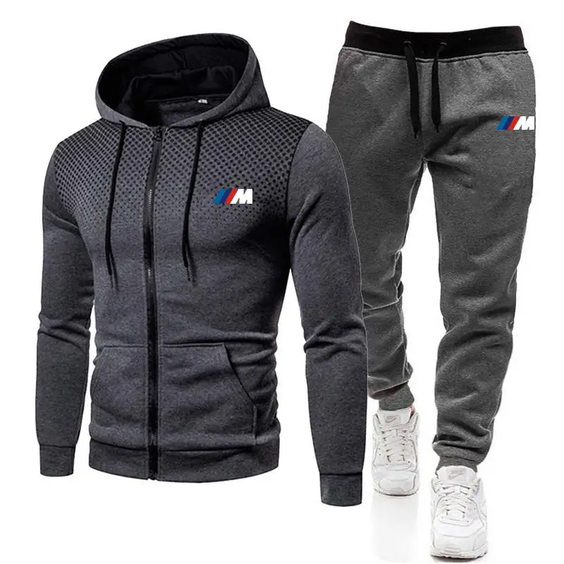 

new brand of sportswear fashion man autumn winter put on sweatpants with hoodie sweater two pieces suit by Jogging M-3XL