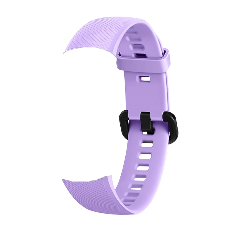 light purple Силиконовый браслет для huawei honor Band 5 Смарт-браслет Amoled Band для honor band 5 глобальная версия Correa honor band 4 - Цвет: light purple