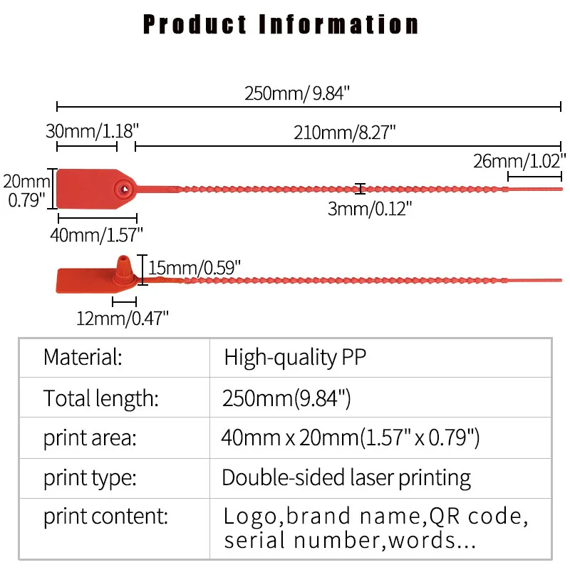 Одноразовые пластиковые защитные этикетки 250 мм/9 8 дюйма индивидуальные ярлыки