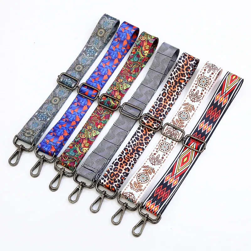 O Bag Handle Bag Strap for Women Removable DIY Shoulder Rainbow Handbag Accessories Cross Body Messenger Nylon Bag Strap Fashion