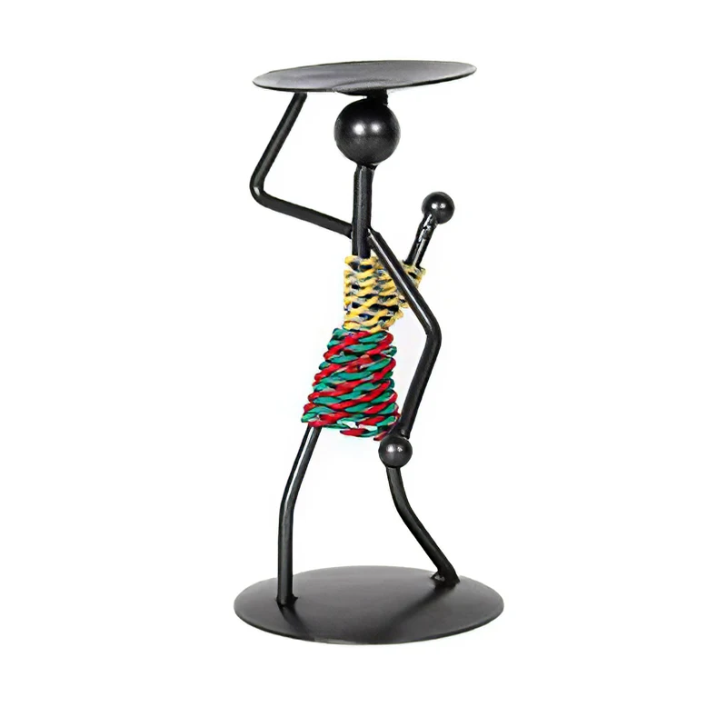 Подсвечник из кованого железа украшение для домашнего стола подсвечник ручной