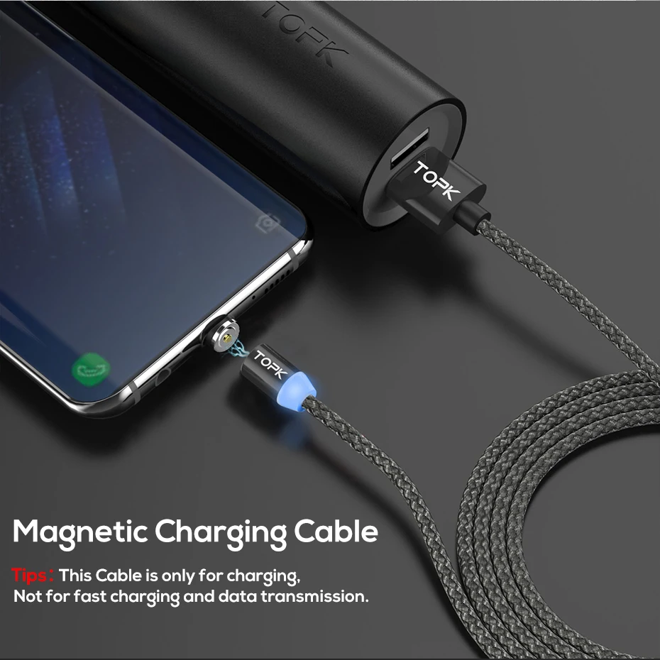 1 м Магнитный 2.4A кабель быстрой зарядки, кабель Micro usb type C магнитное зарядное устройство для IPhone XR XS Max samsung huawei XiaoMi Redmi Note 7