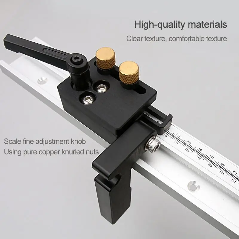 

300-800mm T Track with Scale Alloy T-tracks T Slot Miter Track Stopper Woodworking Saw Table Workbench DIY Tools Accessories