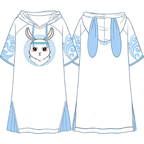 Аниме! Игры OW D.VA толстовка с кроликом платье летняя футболка анимация M-L