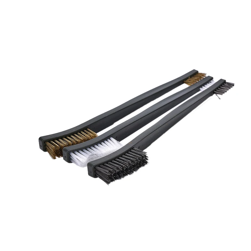 

3pcs Wire Brush Set Steel Metal Brass Nylon Cleaning Polishing Rust Brush Metal Cleaning Brush Tool