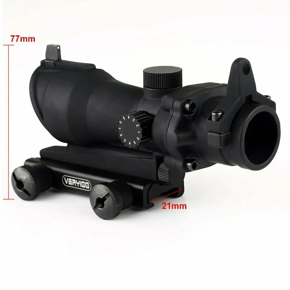 Tactical Illumination ACOG Style 1x32 Red/Green Dot Rifle Sight Scope Airsoft | Спорт и развлечения
