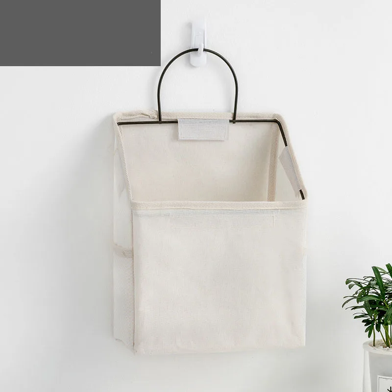 Модная прикроватная холщовая настенная подвесная сумка для хранения Женская