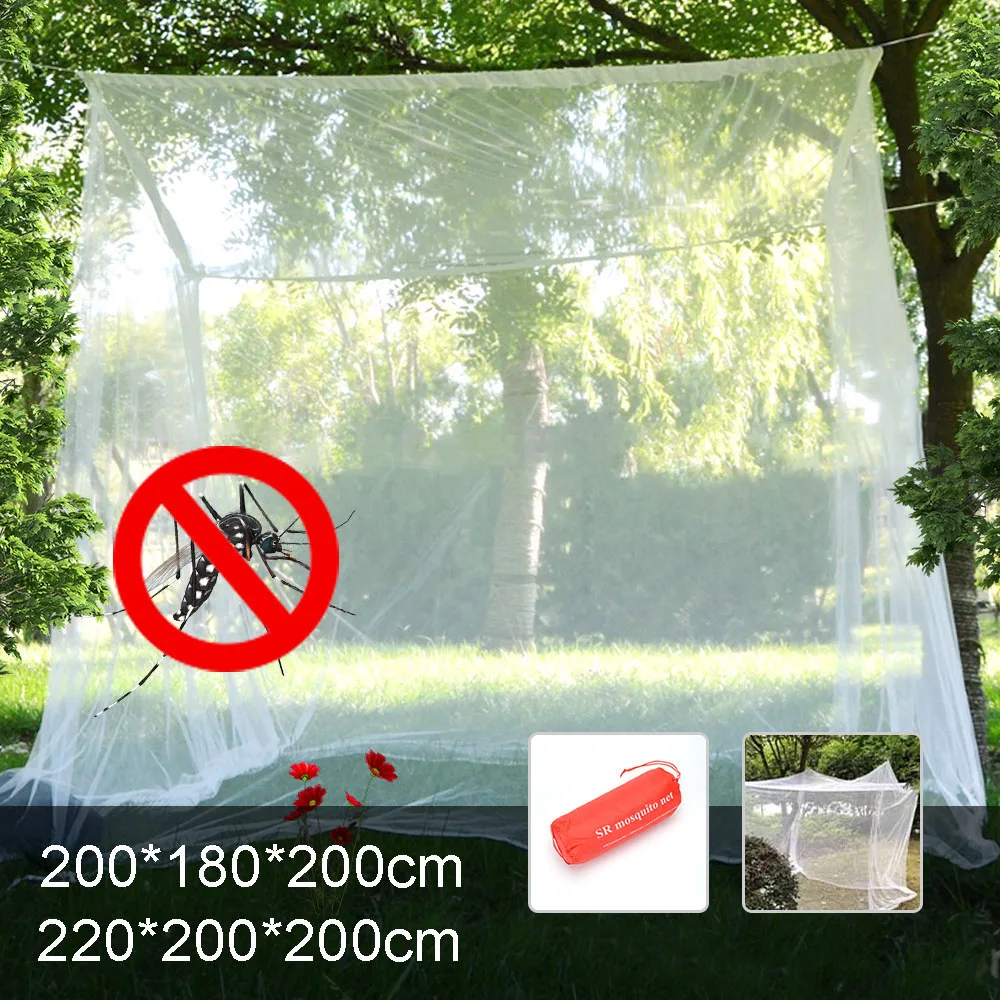 

Camping Net White Mesh Portable Square Foldable Mosquito Net Indoor Outdoo Control Insect Tent for Good Sleep in Summer Travel