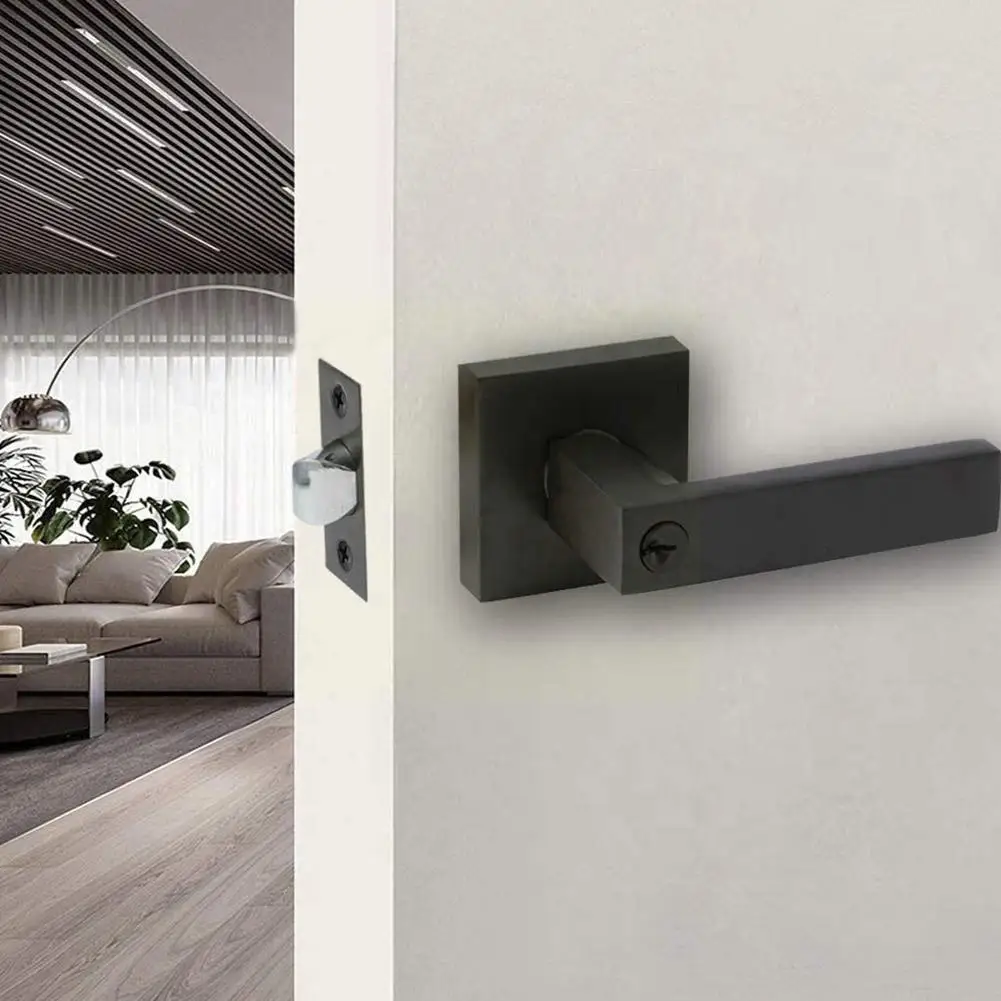 Дверная ручка замок для межкомнатных дверей с блокировкой цилиндр/защелка