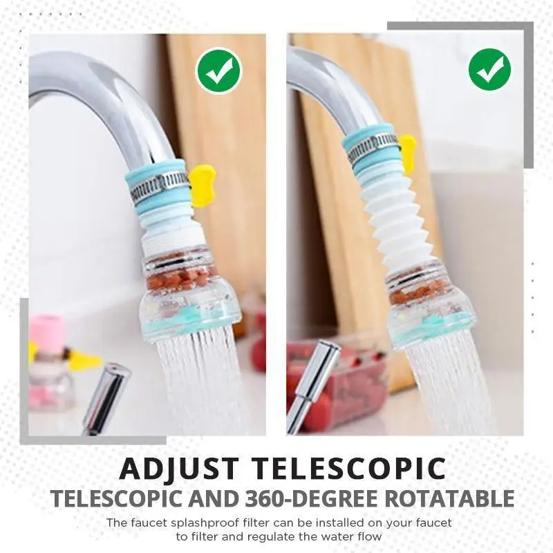 Вращающийся на 360 градусов фильтр брызгозащищенный водопроводный кран Душ