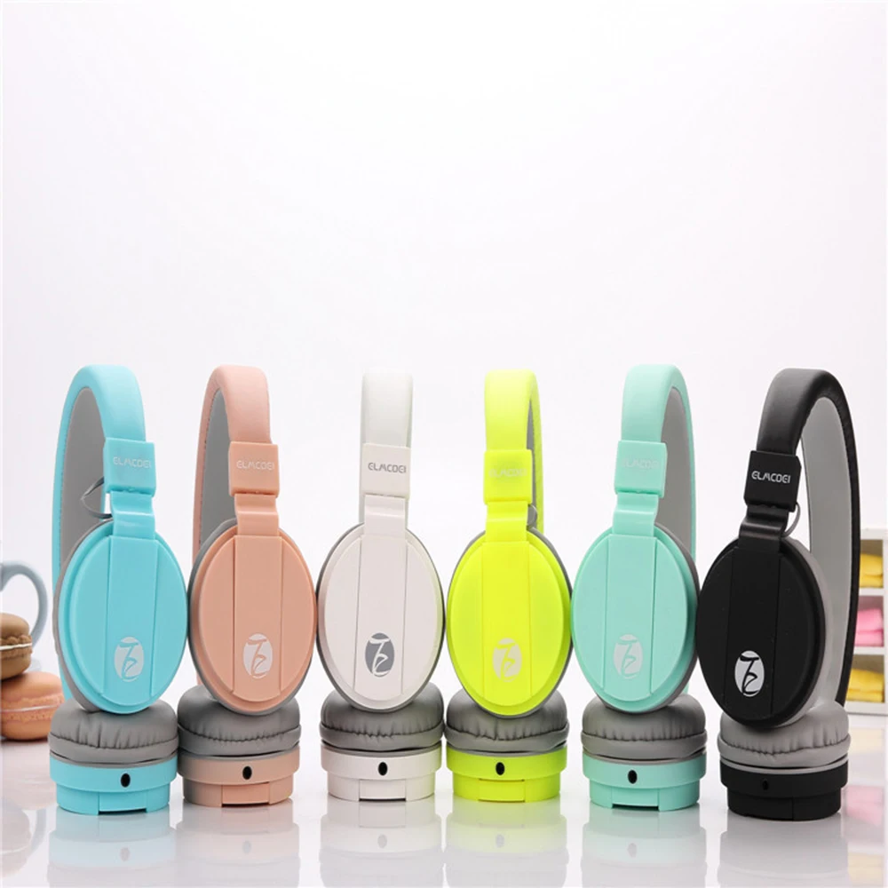 Модные милые наушники DISOUR детская складная гарнитура карамельного цвета с