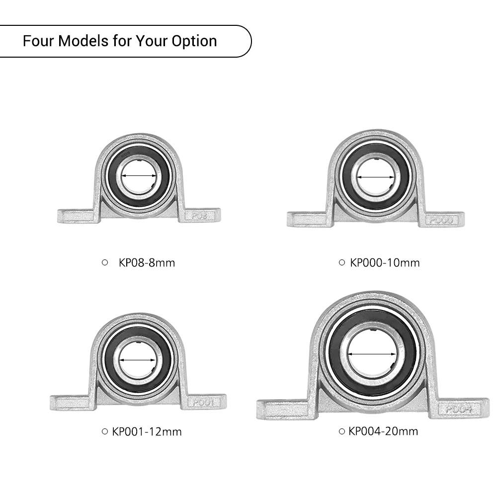 

Aibecy Metal Ball Bearing Pillow Block KP08 Mounted Ball Bearings Core Diameter 8mm 3D Printer Accessories Pack of 10pcs