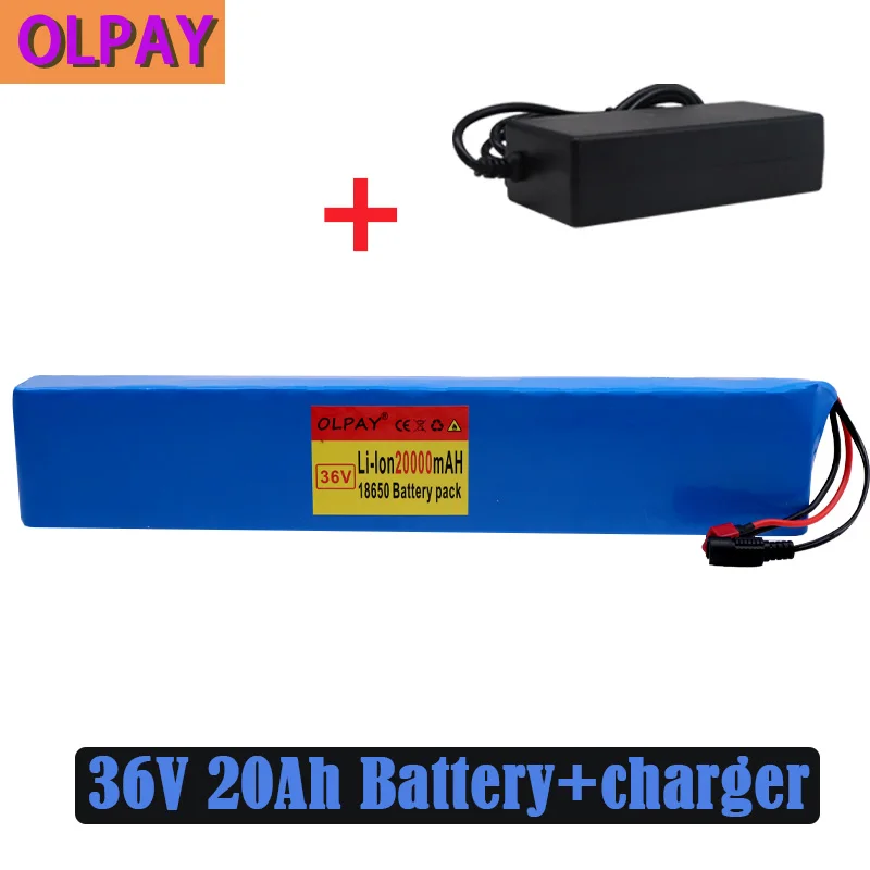 

2020 high power 36V battery 10S4P 20Ah 18650 battery pack 800W 42V 20000mAh for Ebike electric bicycle with BMS+charger