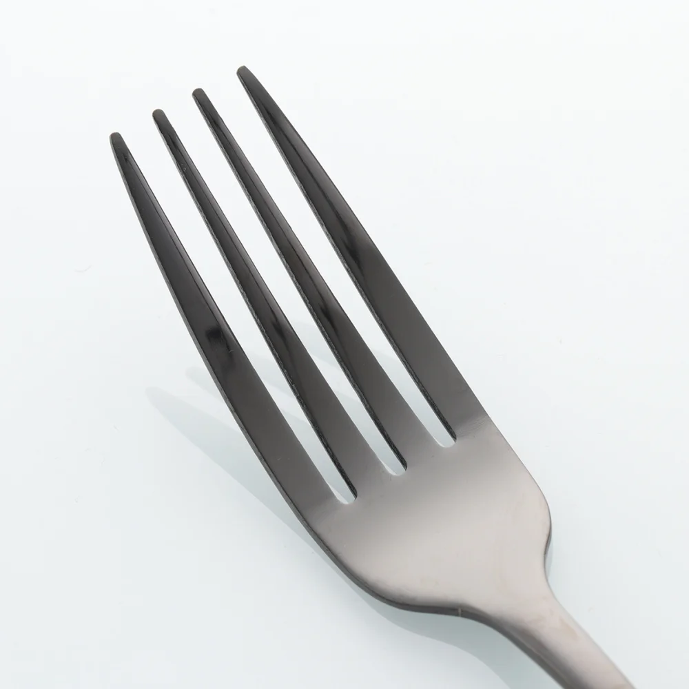 

24PCS/Set Stainless Steel Tableware Wooden Box Western Dinnerware Spoon Fork Cutlery Supplies (Black)