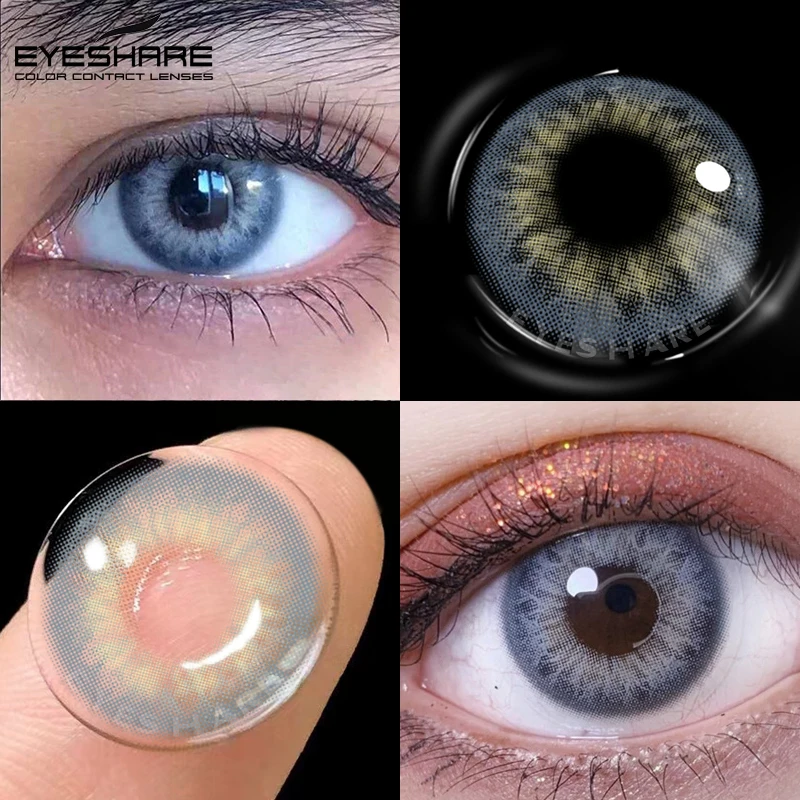 Линзы для глаз EYESHARE цветные контактные линзы с двумя зеркальными линзами