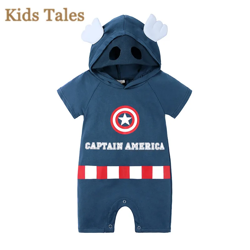 Одежда для новорожденных мальчиков и девочек хлопковый комбинезон с коротким