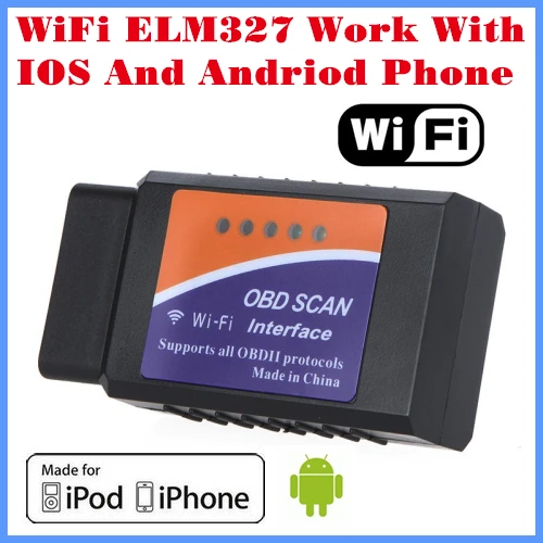 

[Free Shipping]2017 New Arrival Code reader Diagnostic Tool WiFi ELM327 WiFi Work With iPhone and Android OBD-II OBD Can