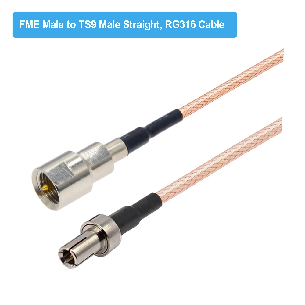 1 шт. коннектор RG316 Pigtail FME папа-папа TS9 папа Прямоугольный штекер радиочастотный