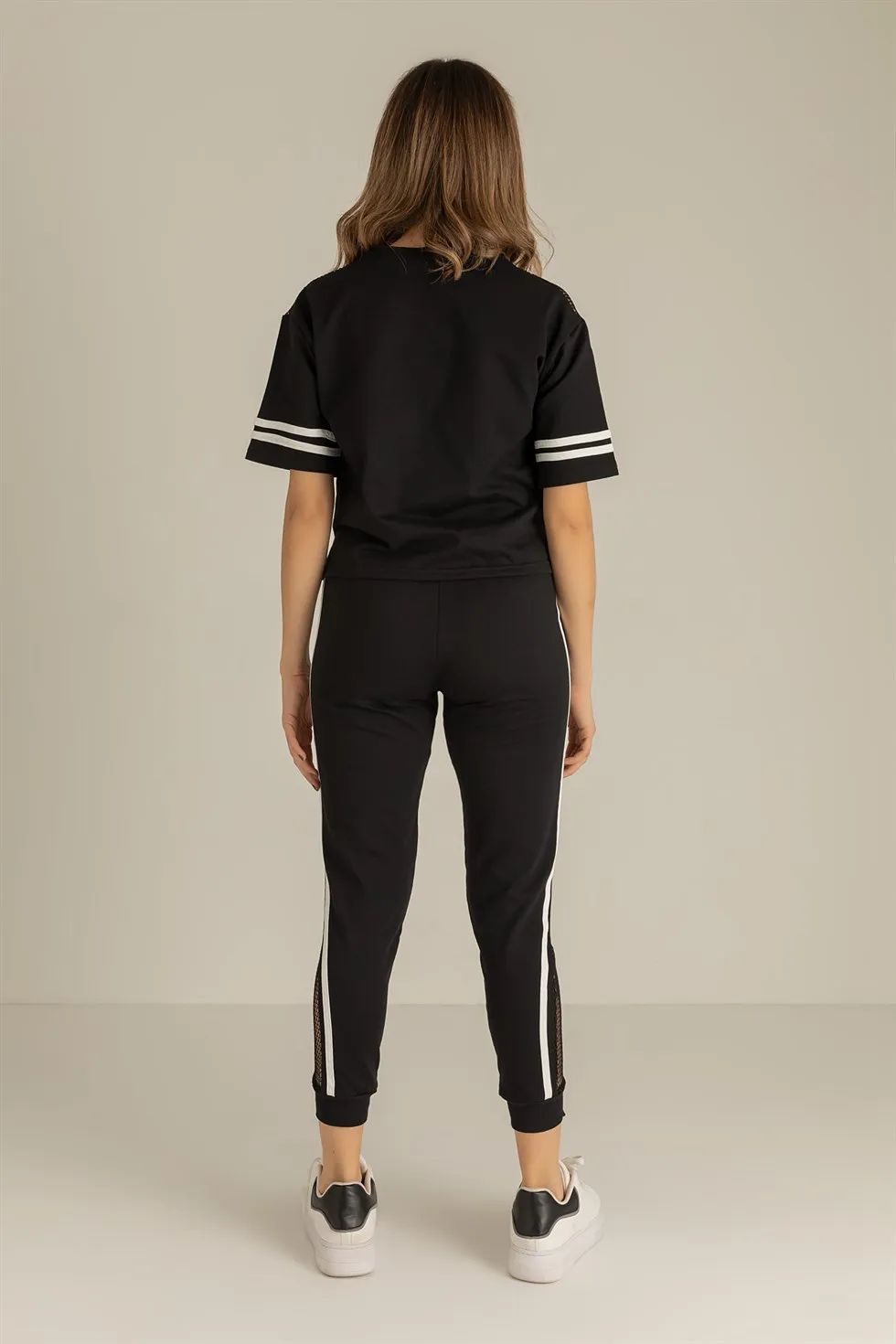 

Fishnet Garnili Stripe Suit-BLACK