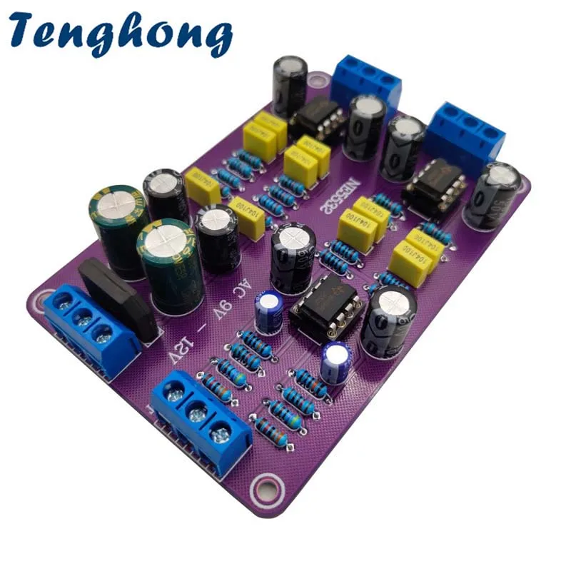 

Tenghong 2 Way Electronic Frequency Divider NE5532 Pre-stage Filter Crossover Board 160Hz 340Hz 12dB Dual Power Transformer 12V