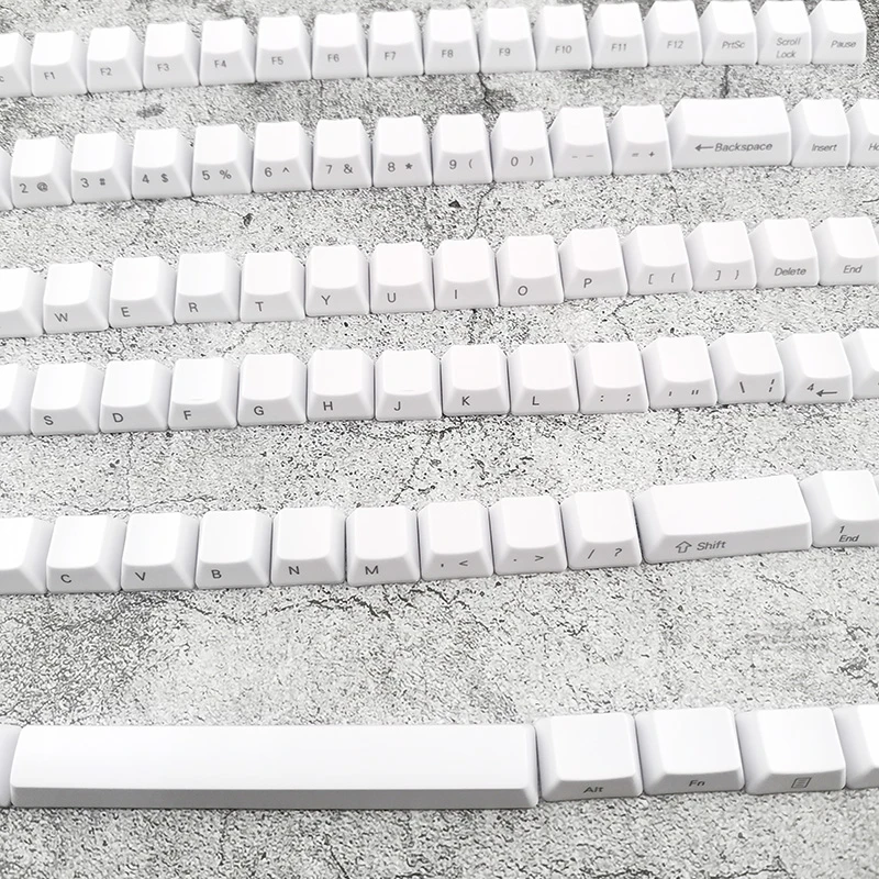 Idobao OEM профиль совместим 6g Pbt Keycaps белая боковая надпись лазерная резьба для