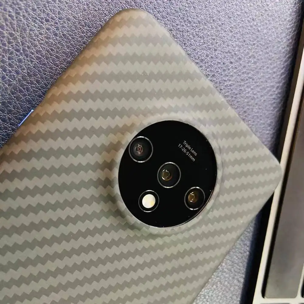 ENMOV Роскошный чехол из настоящего углеродного волокна для One Plus 7T матовый гладкий