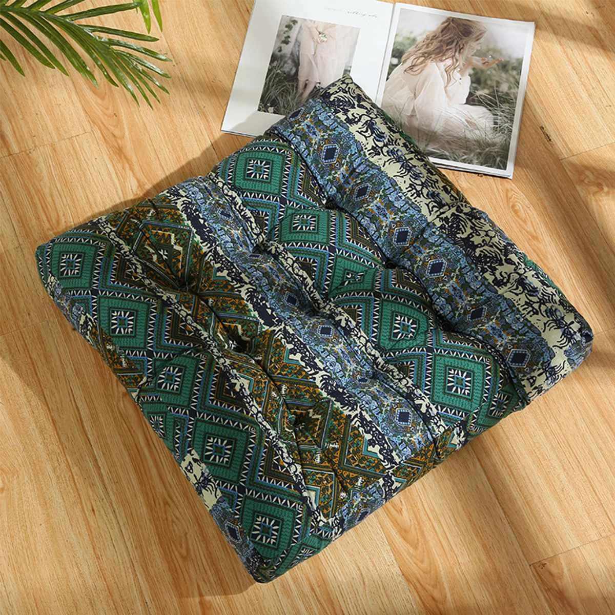 

55x55CM Cushions Sofa Throw Pillow Thick Square Large Floor Mat Meditation Japan Style Balcony Window Tatami Chair Cushion