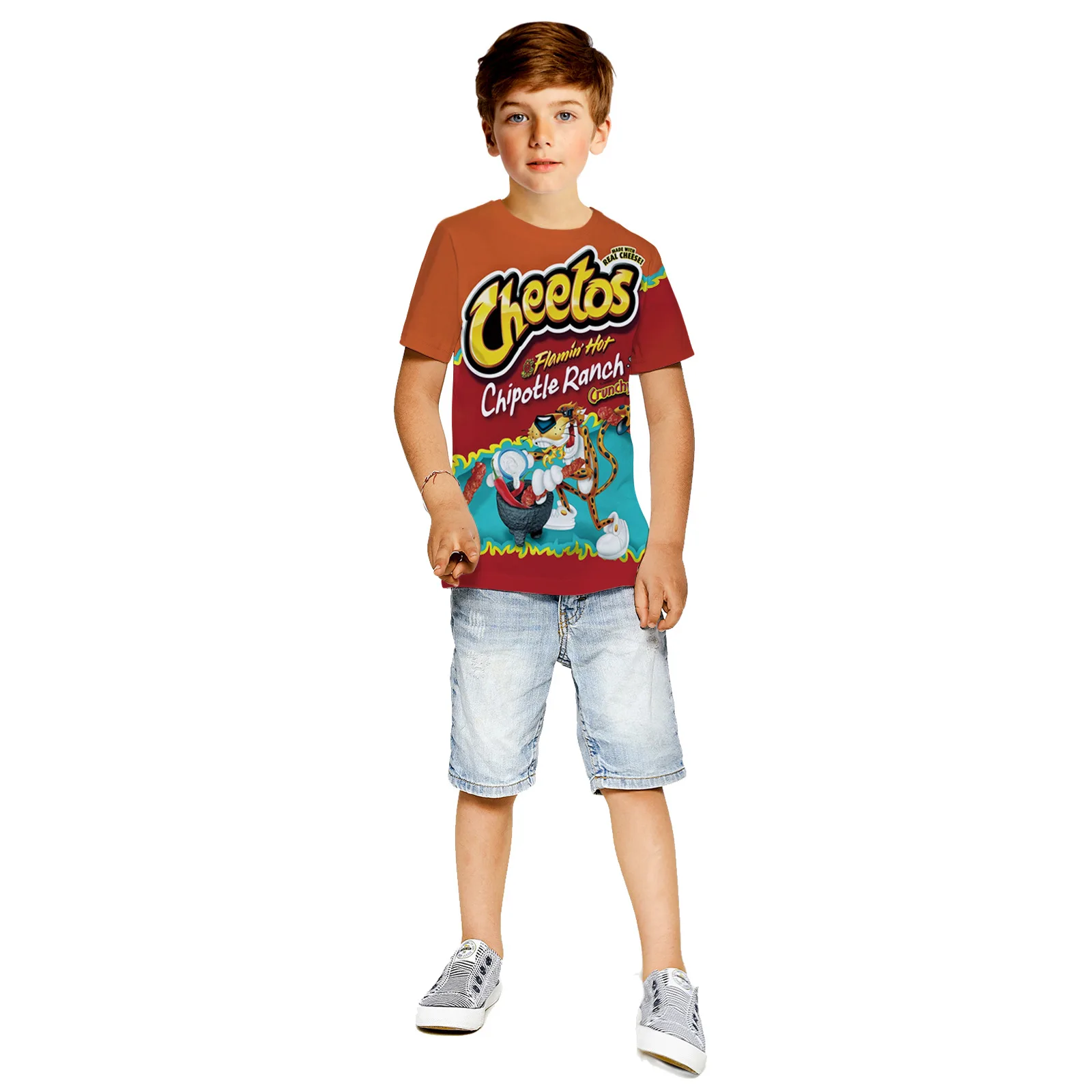 Детская летняя рубашка с коротким рукавом|Тройники| |