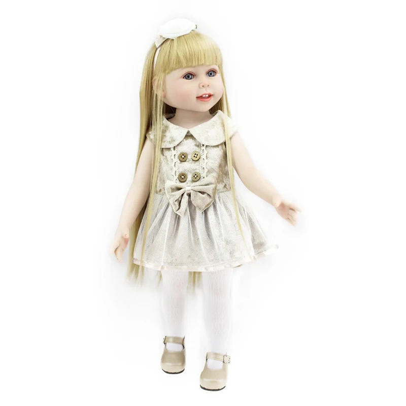NPK 18 дюймов Кукла ручной работы Reborn Baby Dolls полностью силиконовая Реалистичная кукла принцессы реалистичный резиновый игрушка для детей подарок на день рождения