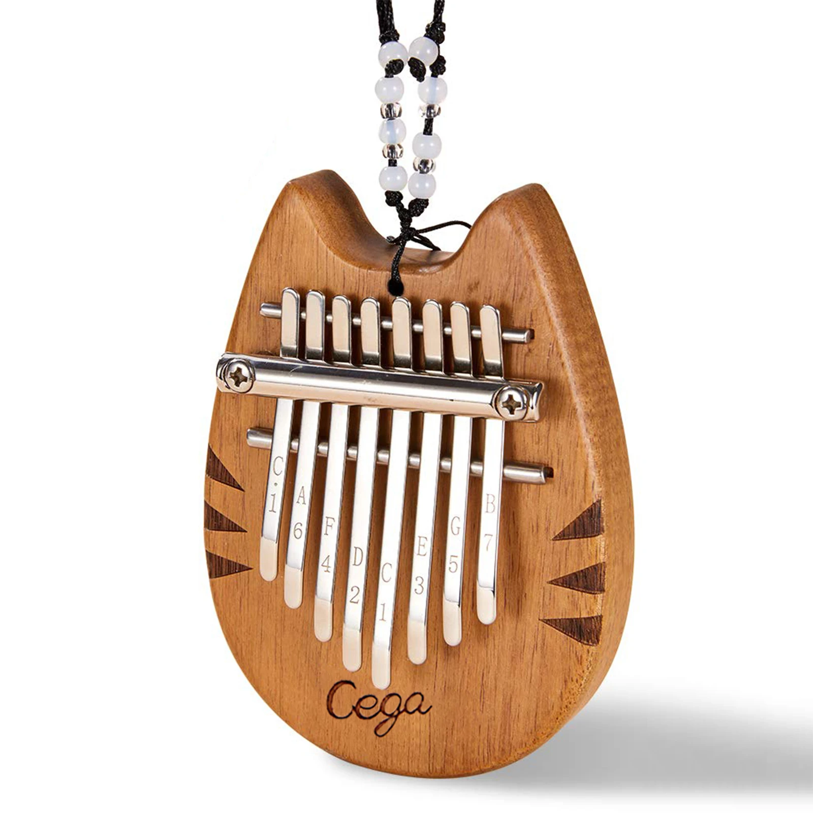 

Kalimba 8 Keys Thumb Piano with Lanyard Mini Finger Piano Lightweight Portable Music Elements Gift for Kids Adult