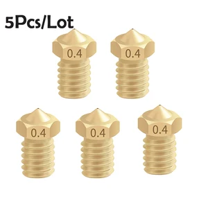 5 шт.лот V6 J-Head латунная сопла E3D аксессуары для 3D-принтеров экструдер сопла 0,30,40,5 мм для 1,75 мм поставки детали для 3D-принтера