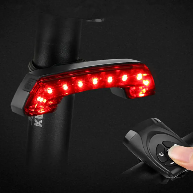 

Waterproof USB Bike Rear Light Intelligent Wireless Remote Control Bicycle Turn Signal Taillight with Bike Horn