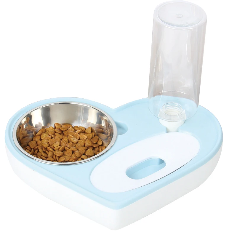 

Cat Bowl Heart Shape Automatic Water Pet Supplies Dog Food Container Pet Feeder Stainless Placemat Bowl Bottle поилка для кошек