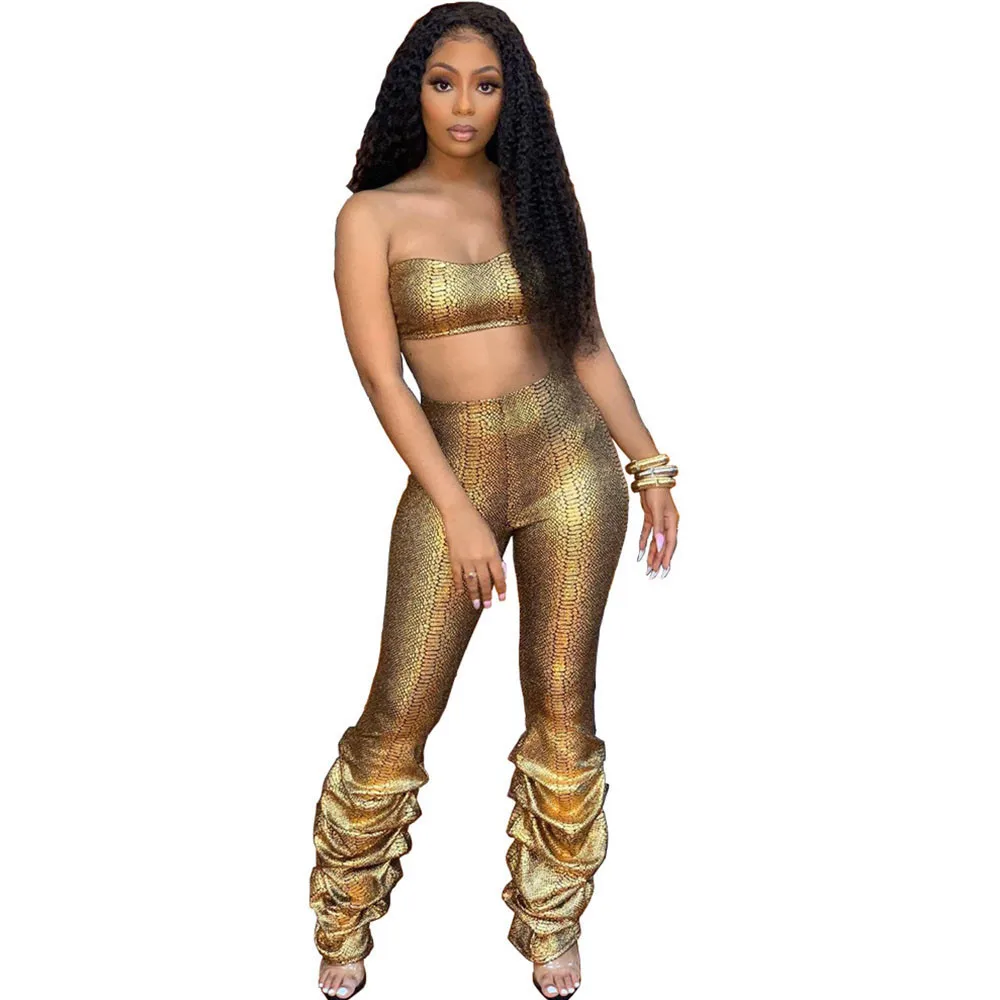 Соблазнительный золотивечерние вечерний блестящий комплект из двух предметов