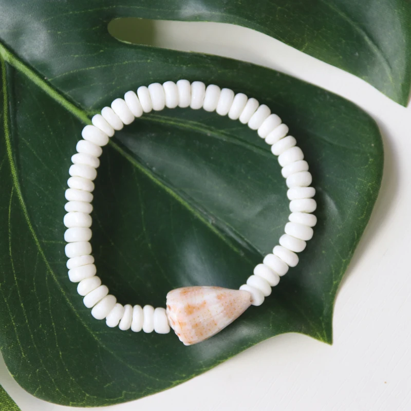 Бесплатная доставка (1 шт./лот) браслет ручной работы Cowrie из бусин ракушек пляжные