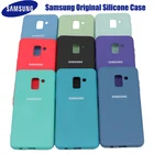Жидкий силиконовый чехол для телефона Samsung A8 2018 J4 Plus, чехол, шелковистый мягкий на ощупь защитный чехол для A750 A6 Plus A9 J6 2018