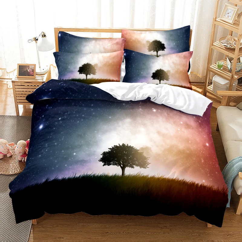 Фиксатор одеяло Постельное белье 3D принт ПРИРОДА красивых фотографий Queen Твин с