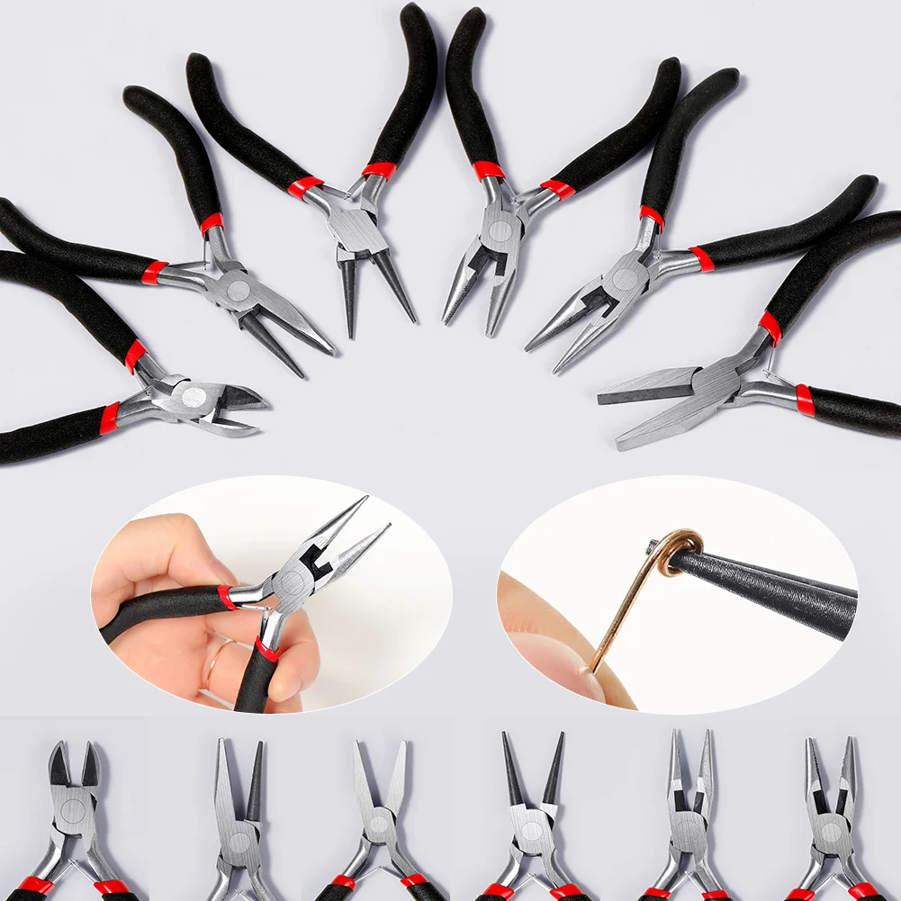 

1pc Stainless Needle Nose Pliers Steel Anti-slip Splicing and Fixing Jewelry Tools & Equipment Kit for DIY Jewelery Accessories
