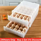 Бытовой ящик для хранения яиц, ящик для хранения в холодильнике, пластиковая прозрачная коробка для пельменей, двухуровневый лоток для хранения яиц