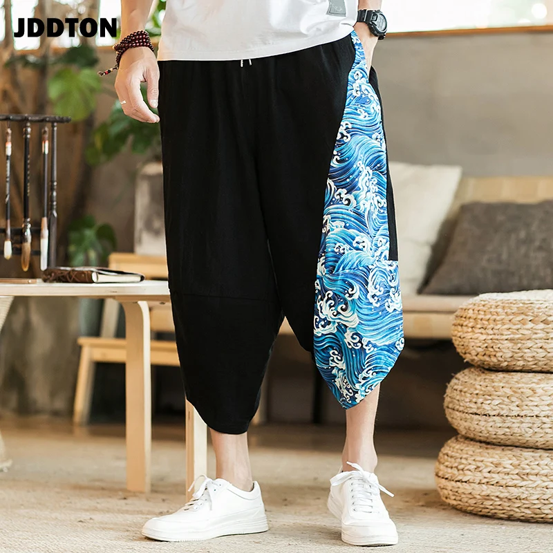 JDDTON новинка 2020 мужские традиционные летние повседневные брюки до середины икры