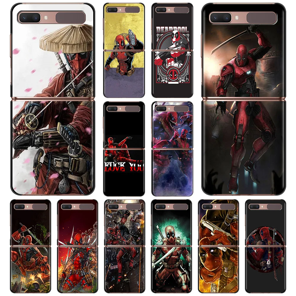 

Marvel Cool Deadpool Phone Case For Samsung Galaxy Z Flip3 5G Z Flip 3 5G z flip zflip3 Case Black Hard PC Foldable Coque