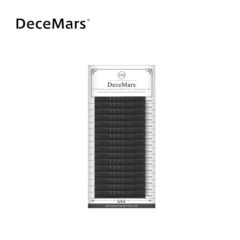 DeceMars ресниц для наращивания из искусственной норковые пучковые ресницы для наращивания для салона Применение Бусы из натуральных постоянная ресница 16 линий/лоток