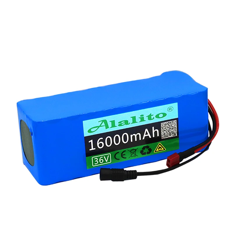 36V 10S4P 16Ah 600W высокая мощность и емкость 42V 18650 литиевая батарея для электровелосипеда, мотора велосипеда, скутера 20A BMS