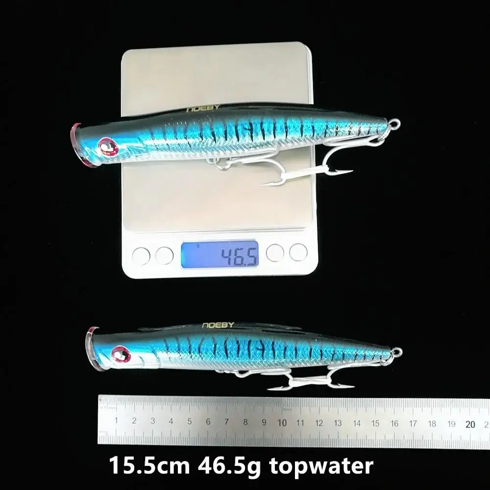 

NOEBY 3pcs 155mm/46g Popper Fishing lure Top Water Leurre Dur Peche France Pesca Artificial Hard wobblers Fishing Lures
