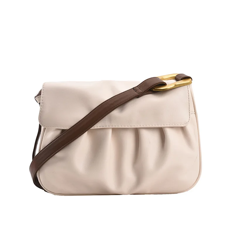 

Branded Design Simple Flap PU Leather Shoulder Crossbody Bag for Women 2021 Summer Tends Fashion Handbags and Purses