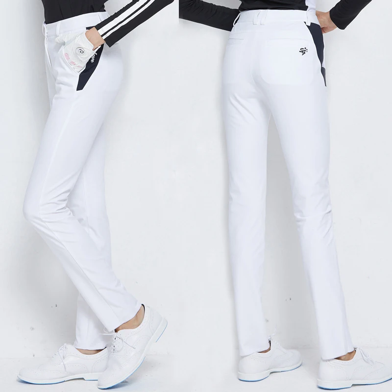

Swan Love Golf Pants Women's Trousers Autumn Winter Full Length Pants Velvet Warm Sports Pants Slim Stretch Thick Casual Pants