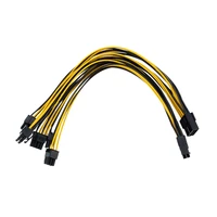 8 pin pci express to dual pcie 62 pin pci e power cable 18awg for gpu power supply breakout board adapter for mining 20 100cm