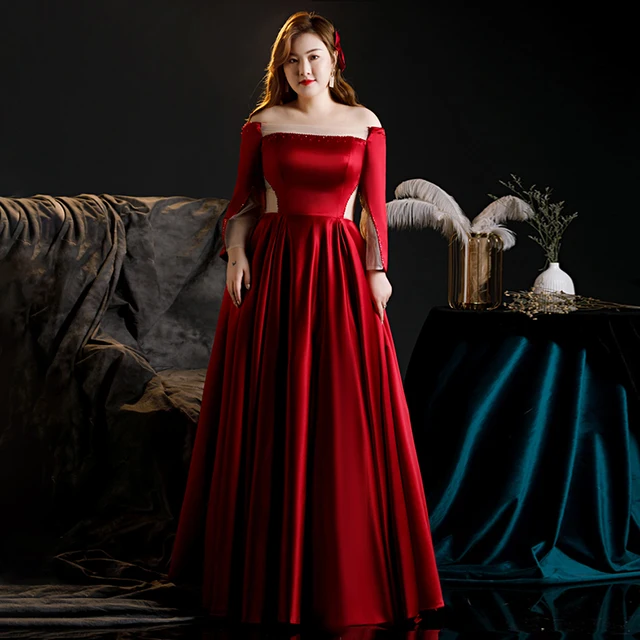 New Boat Neck A-Line Evening Dresses 