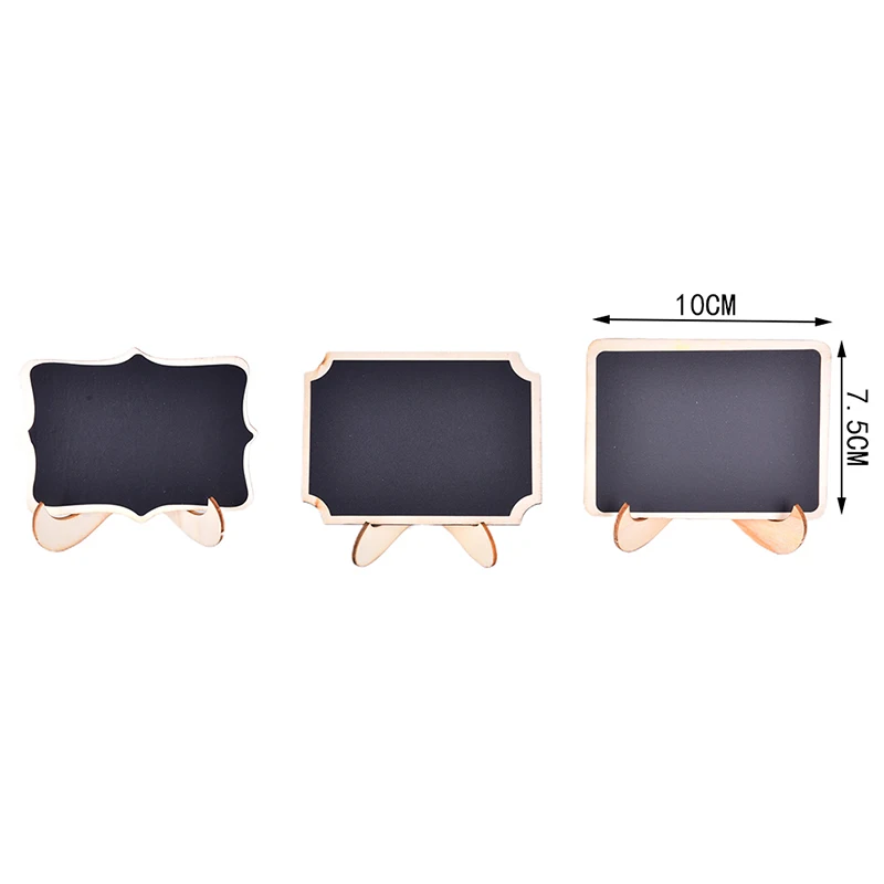 

6Style Mini Wooden Whiteboard Message Chalkboard Small Notice Blackboard Stand Home Decor Craft Message Board Ornaments